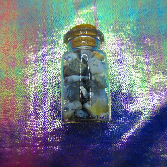 Mixed Opal Gemstone Chips In A Bottle Embellishments Natural Semi Precious - Picture 3 of 3